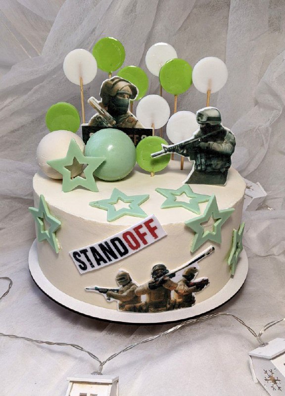 Детский торт в стиле компьютерной игры Standoff